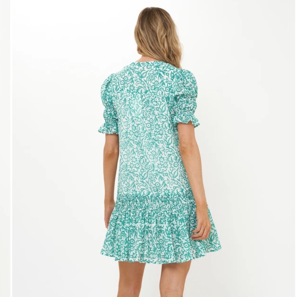 Oliphant-SMOCKED DROP MINI- CYPRESS JADE size MEDIUM SEALED IN BAG - Picture 5 of 5